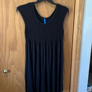 Black knit dress